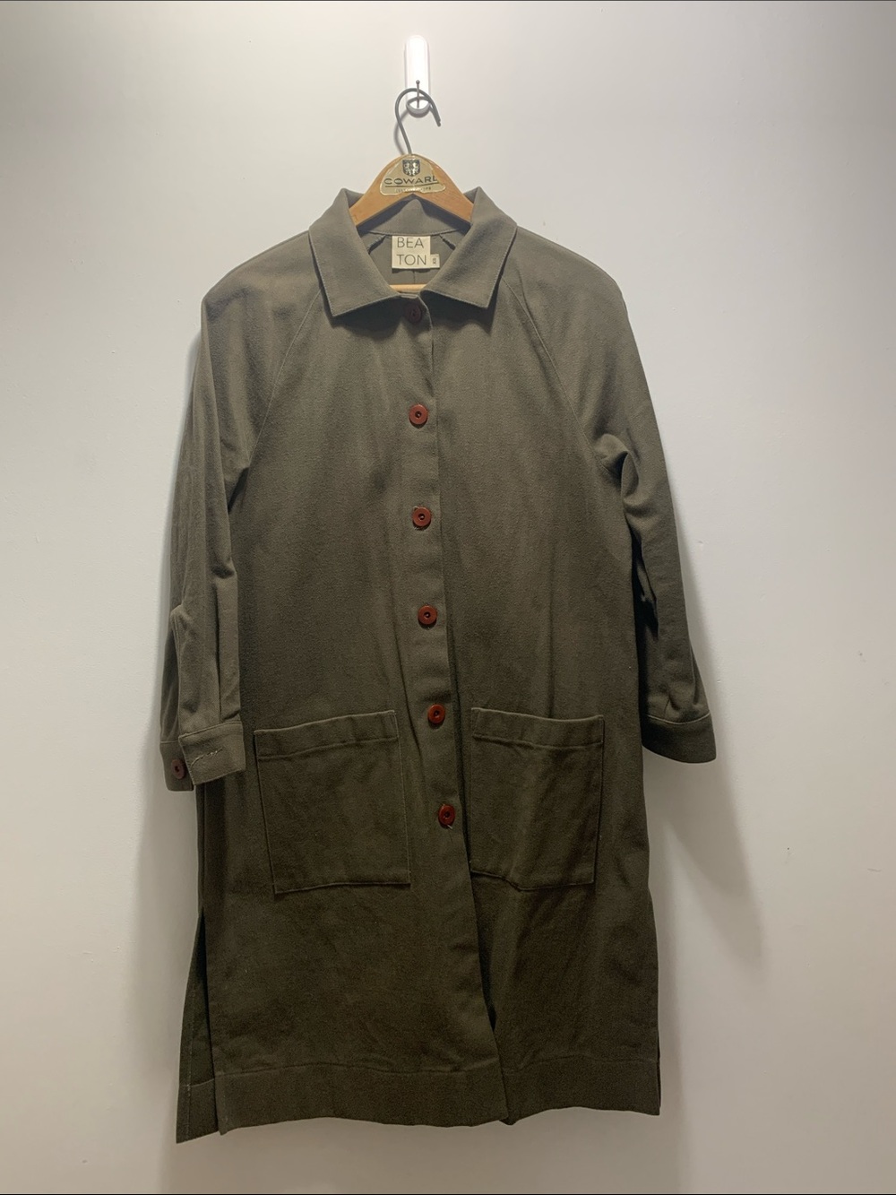 BEATON Olive Long Utility Jacket